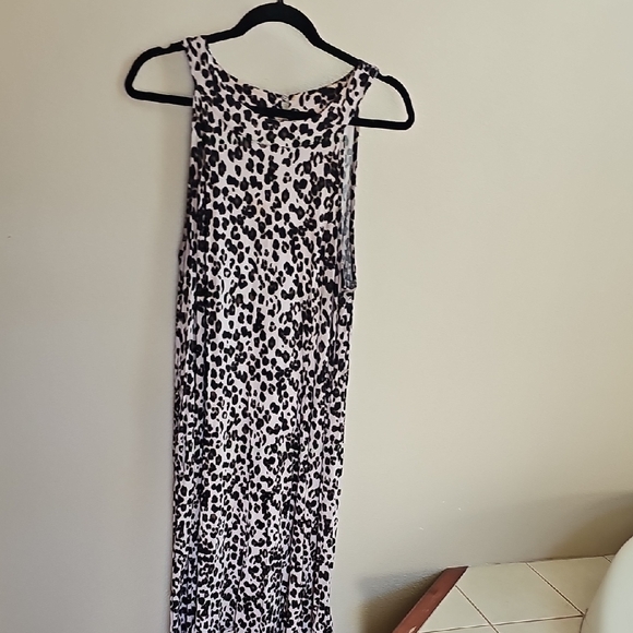 torrid Dresses & Skirts - Torrid Cream and Black Animal Print Midi Dress
